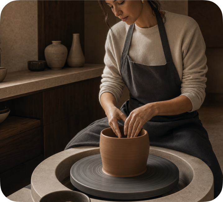 A pottery workshop